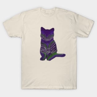 Meow Meow - Purple & Green T-Shirt